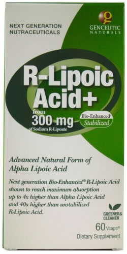 Genceutic Naturals R-Lipoic Acid Plus Perspective: front