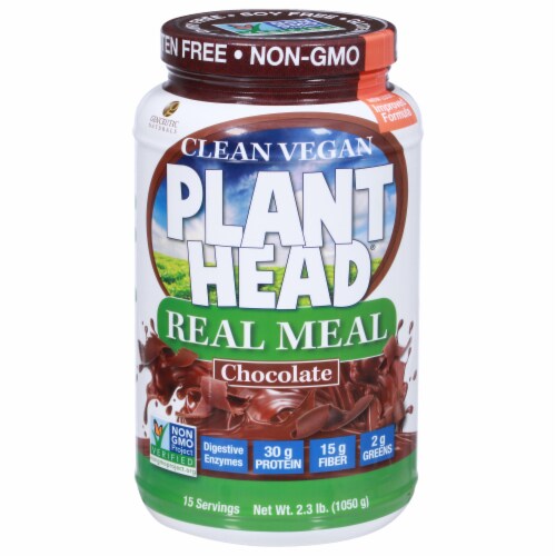Genceutic Naturals Plant Head™ Real Meal Chocolate Perspective: front