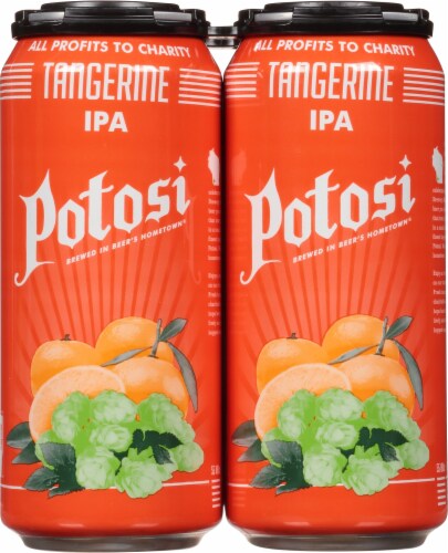 Potosi Brewing Company Tangerine IPA Craft Beer Perspective: front