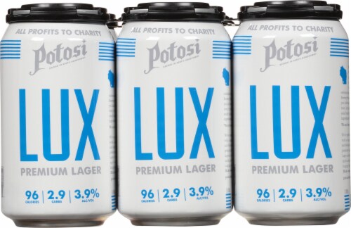 Potosi Brewing Company Lux Premium Lager Beer Perspective: front