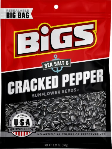 Bigs Sea Salt & Pepper Sunflower Seeds Perspective: front