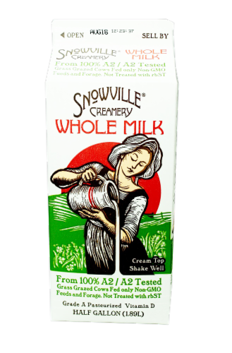 Snowville Creamery Vitamin D Milk Perspective: front