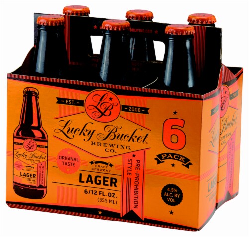 Lucky Bucket Brewing Lager Perspective: front
