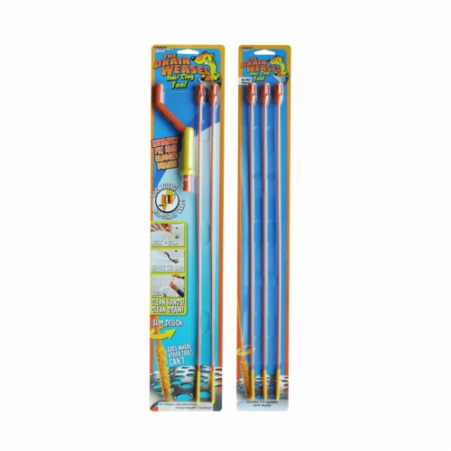 Grand Fusion 18 inch Long  Drain Weasel Sink Snake Cleaner 5 Pack Perspective: front