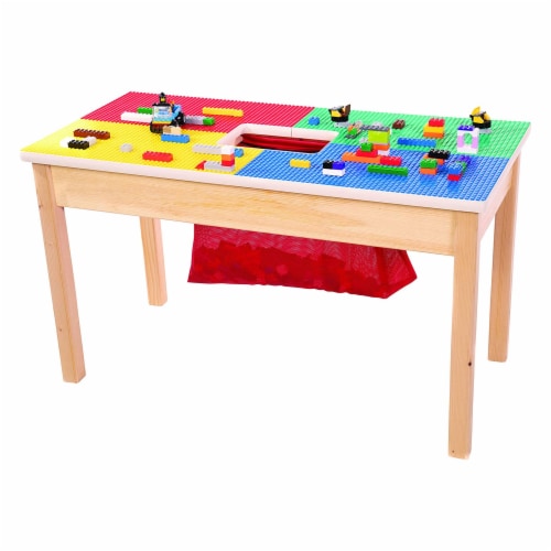 Fun Builder 32 x 16 Inch Solid Wood Frame Building Table for Lego Brand Blocks 1 Piece Smith s Food and Drug