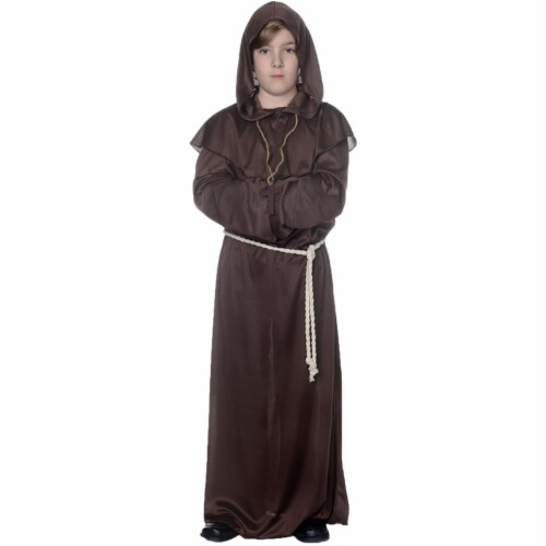 Underwraps UR25876LG Brown Monk Robe Childs Costume - Large Perspective: front