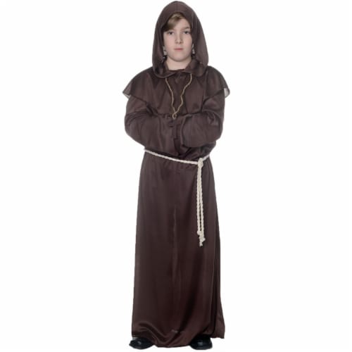 Underwraps UR25876LG Brown Monk Robe Childs Costume - Large Perspective: front