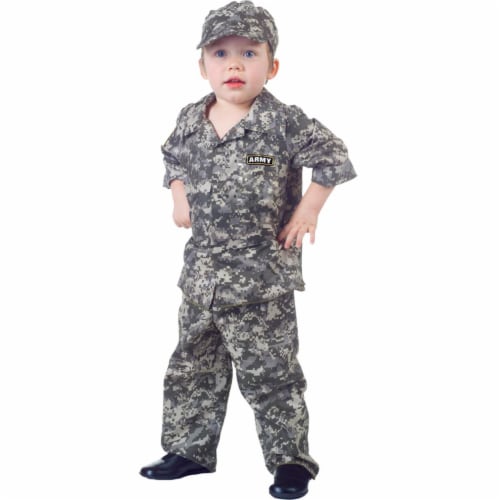 Morris Costumes UR26286TL U.S. Army Camo Set Toddler Costume, Large 2T-4T Perspective: front