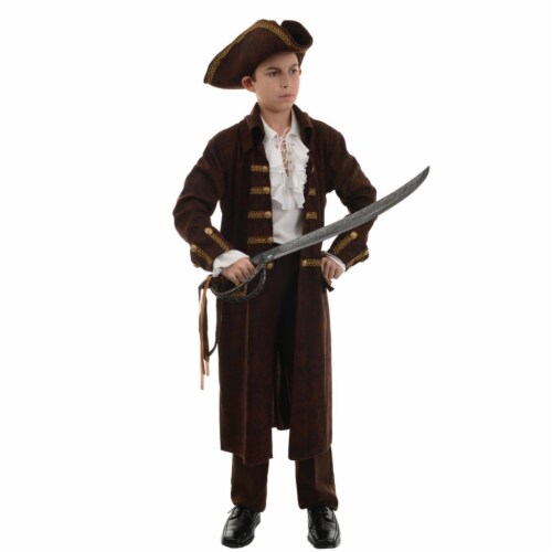 Morris Costumes UR26300SM Pirate Captain Brown Child Costume, Small 4-6 Perspective: front