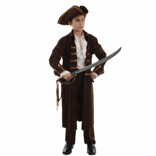 morris costumes pirate captain child costume, medium 6-8 Perspective: front