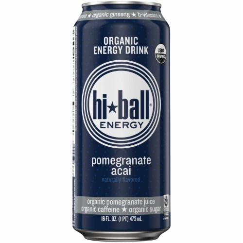 HiBall® Pomegranate Acai Organic Energy Drink Perspective: front