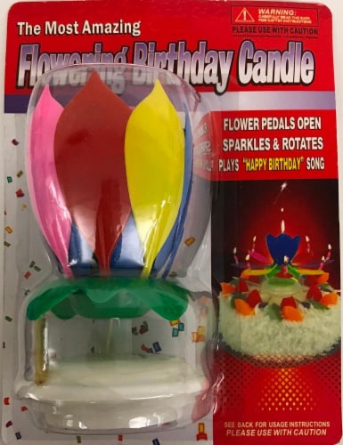 Rideas Flowering Birthday Candle Perspective: front