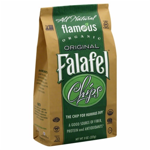 Flamous Organics Falafel Chips Perspective: front