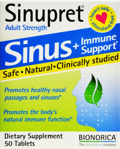 Sinupret Bionorica Sinus + Immune Support Dietary Supplement Perspective: front