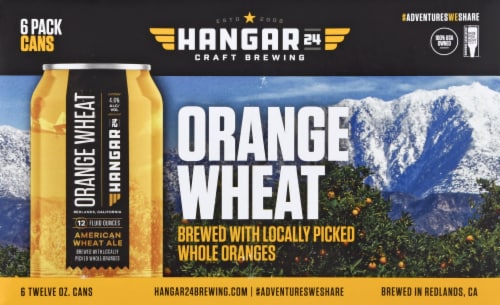 Hangar 24 Craft Brewery Orange Wheat American Ale Perspective: front