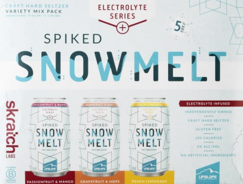 Spiked Snowmelt Seltzer Hard Seltzer Variety Pack Perspective: front