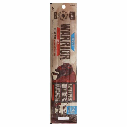 Tanka Warrior Cranberries & Pepper Blend Buffalo Meat Bar Perspective: front