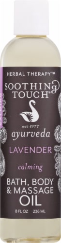 Soothing Touch Ayurveda Lavender Calming Bath Body & Massage Oil Perspective: front