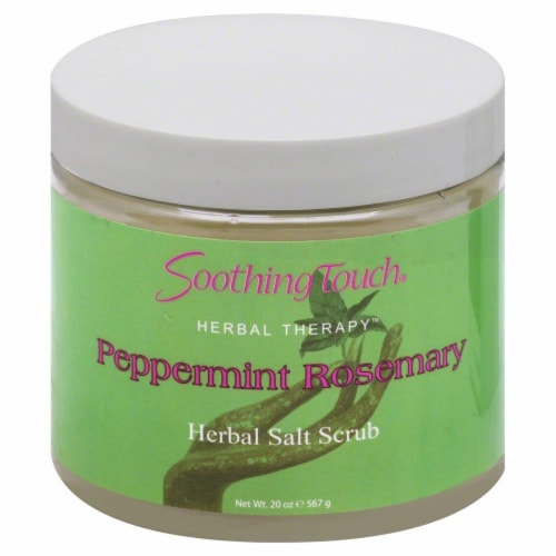 Soothing Touch Pepperming Rosemary Salt Scrub Perspective: front