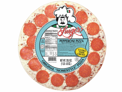 Luige's Original Homestyle Pepperoni Pizza Perspective: front