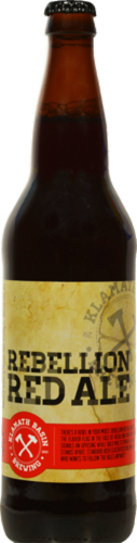 Klamath Basin Brewing Rebellion Red Ale Perspective: front