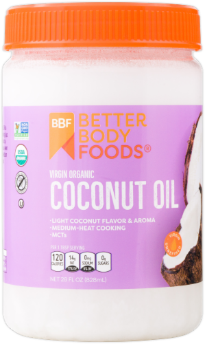 BetterBody Foods Organic Extra Virgin Coconut Oil Perspective: front