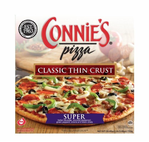 Connie's Classic Thin Crust Super Pizza Perspective: front