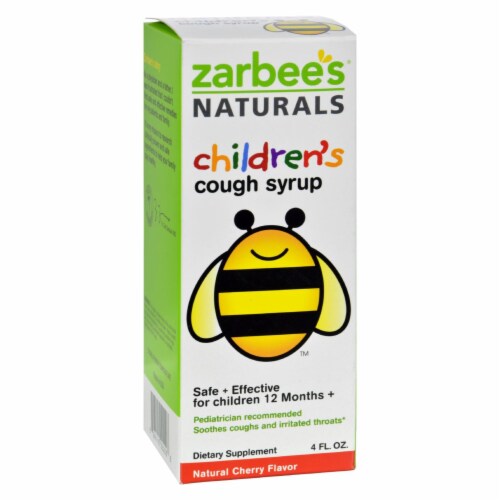 Zarbee's Natural Cherry Children's Cough Syrup Perspective: front