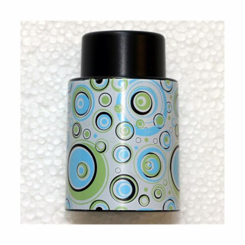 Zees Creations VS112 Vacuum Wine Stoppers Circles Perspective: front