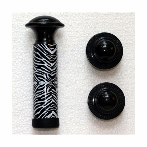 Zees Creations PS104 Vacuum Pump With 2 Stoppers Animal Pattern Zebra Perspective: front