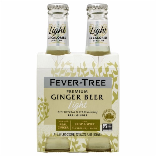 Fever-Tree Light Ginger Beer Bottles Perspective: front