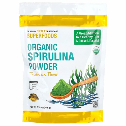 Certified Organic Spirulina Powder USP Verified USDA Organic Non GMO 8.5 oz 240 g 8.5 oz Harris Teeter