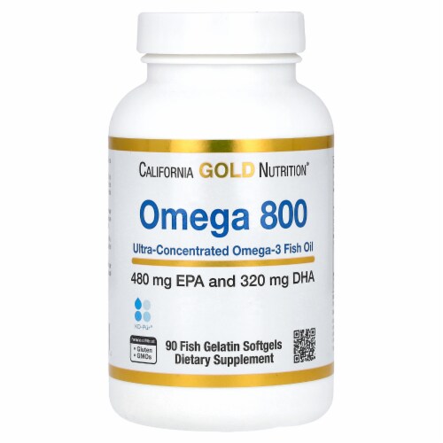 California Gold Nutrition Omega 800 Ultra-Concentrated Omega-3 Fish Oil ...