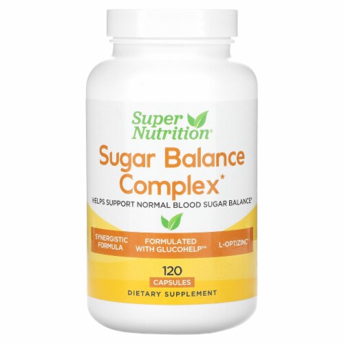 Super Nutrition Sugar Balance Complex - 120 Veggie Capsules, 120 Count ...
