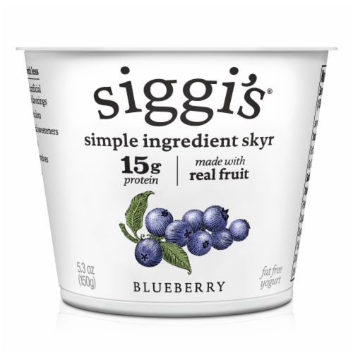 siggi’s Blueberry Icelandic-Style Lowfat Yogurt, 5.3 oz Perspective: front