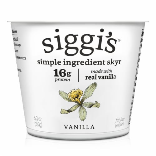 Siggi's Vanilla Nonfat Icelandic Style Skyr Yogurt Perspective: front