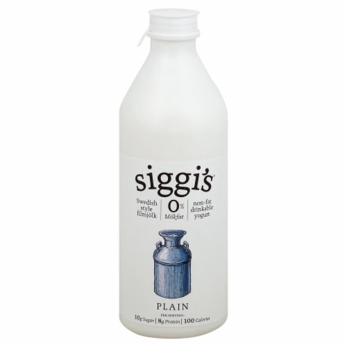 Siggi's Plain Skyr Probiotic Yogurt Drink Perspective: front