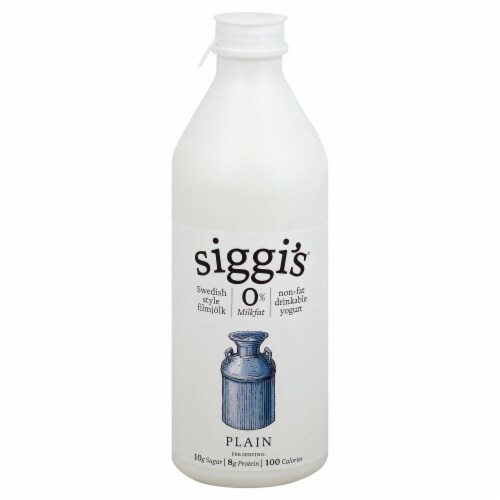 Siggi's Plain Skyr Probiotic Yogurt Drink Perspective: front