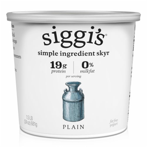 Siggi's® Plain Nonfat Icelandic Style Skyr Yogurt Tub Perspective: front