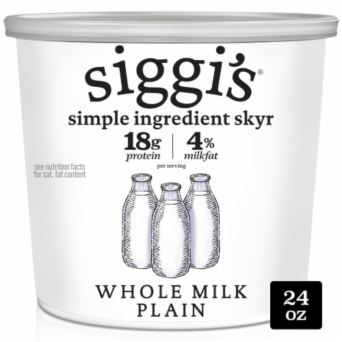 siggi’s Icelandic Skyr Whole Milk Yogurt, Plain