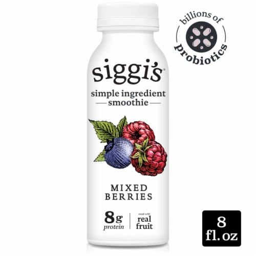 siggi’s Mixed Berries Probiotic Lowfat Yogurt Drink, 8 fl oz Perspective: front