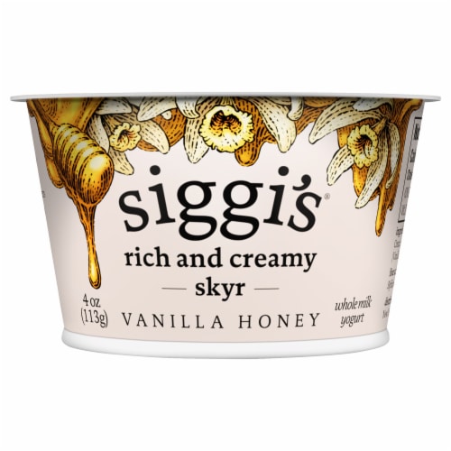 Siggi's® Vanilla Triple Cream Icelandic Style Skyr Yogurt Cup Perspective: front