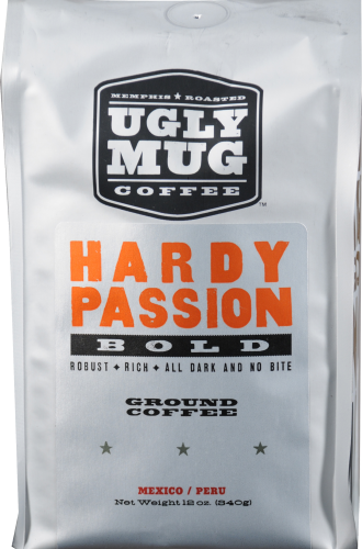 Ugly Mug Hardy Passion Ground Coffee Perspective: front