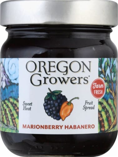 Oregon Growers Marionberry Habanero Fruit Spread Perspective: front