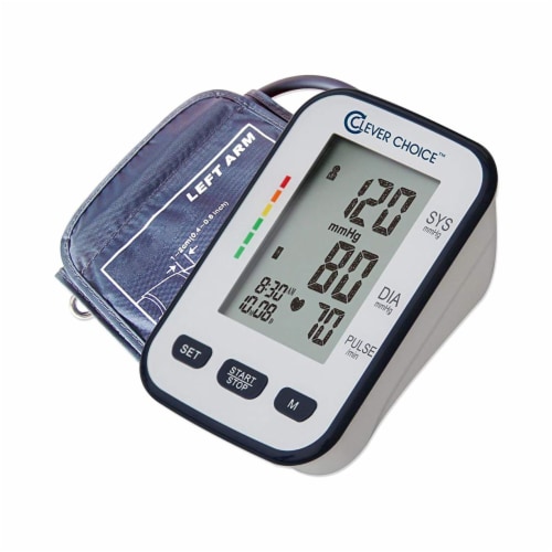 Clever Choice Large Cuff Arm Home Automatic Digital Blood Pressure Monitor  1-Tube Blue 1 Each, 1 - Kroger