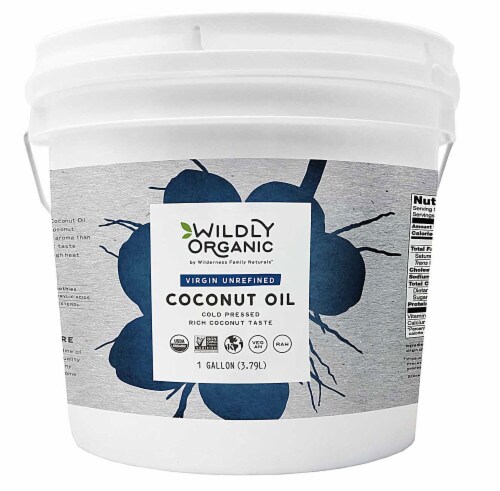 Wildly Organic  Virgin Unrefined Coconut Oil Perspective: front