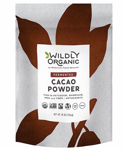 Wildly Organic  Fermented Cacao Powder Perspective: front