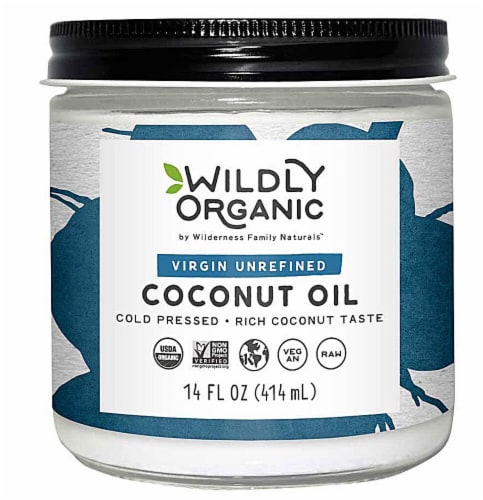 Wildly Organic  Virgin Unrefined Coconut Oil Perspective: front