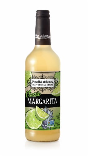 Powell and Mahoney Classic Lime Juice and Cane Sugar Margarita Cocktail Mixer Perspective: front