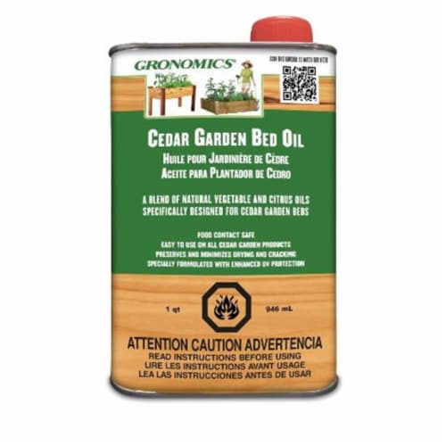 Gronomics GBO-1Q 1 Quart Cedar Garden Bed Oil Perspective: front